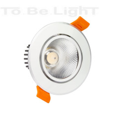 Spot LED COB 5W Orientable Argenté