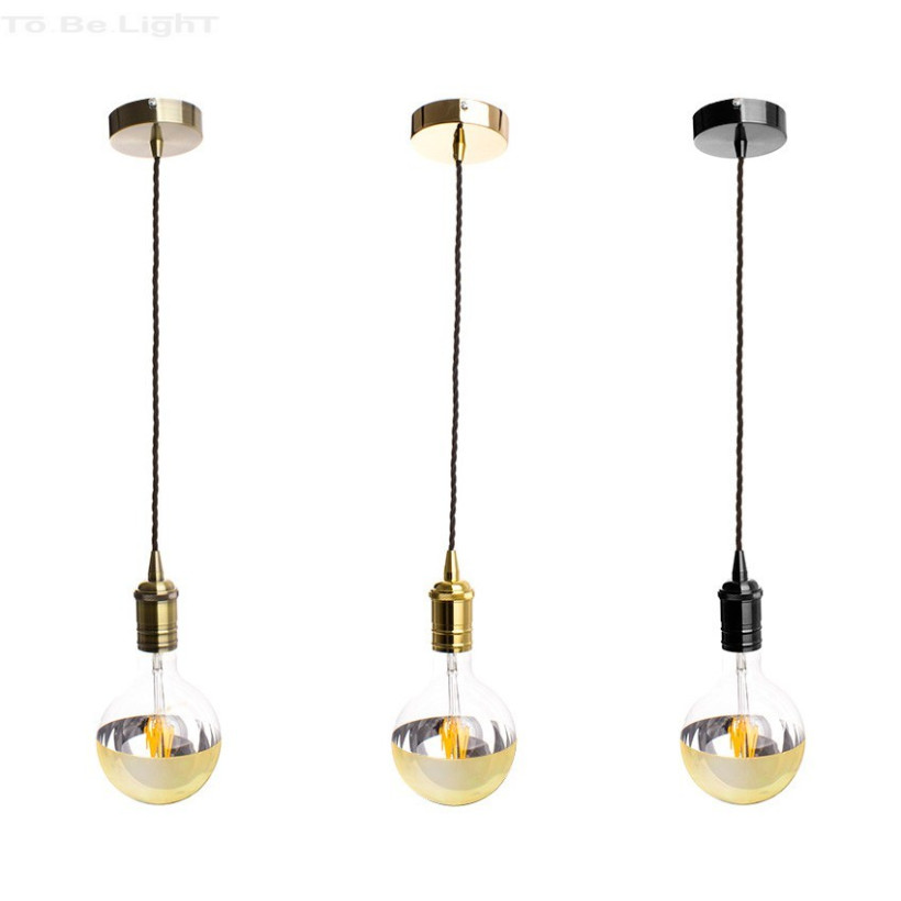 Lampe suspendue Retro Bronze / Or /  Noir