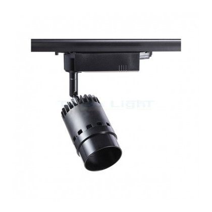 Spot LED Cannon pour Rail Triphasé 20W Noir