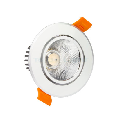 Spot LED COB 5W Orientable Argenté