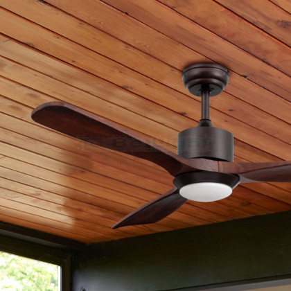 Ventilateur de Plafond LED Forest avec CCT Sélectionnable 15W Bois