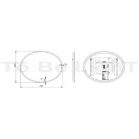 Miroir Décoratif LED Hawai 45W