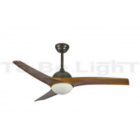 Ventilateur de Plafond LED Mistral CCT Sélectionnable 65W Marron 